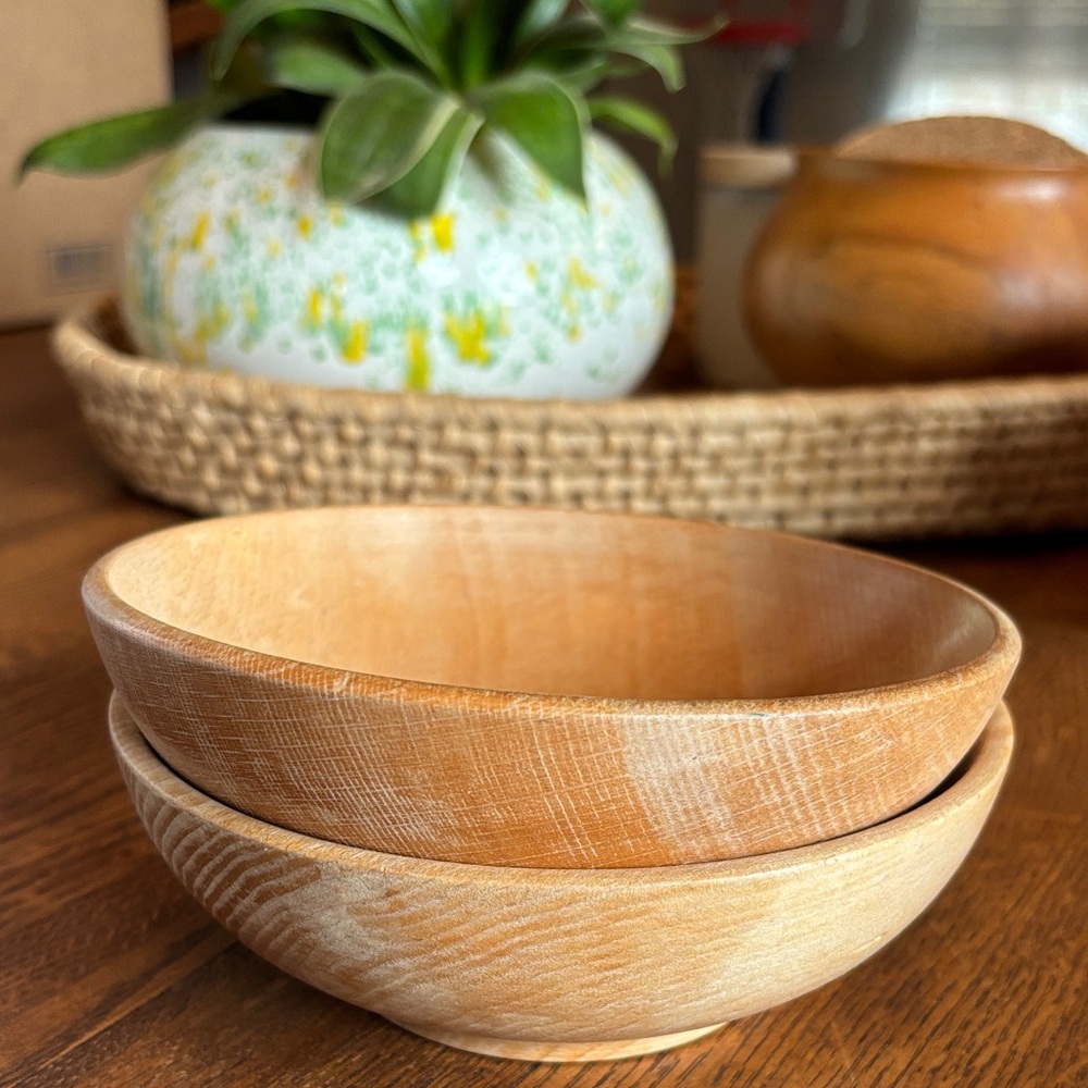 Natural Wooden Small Bowls -2✨